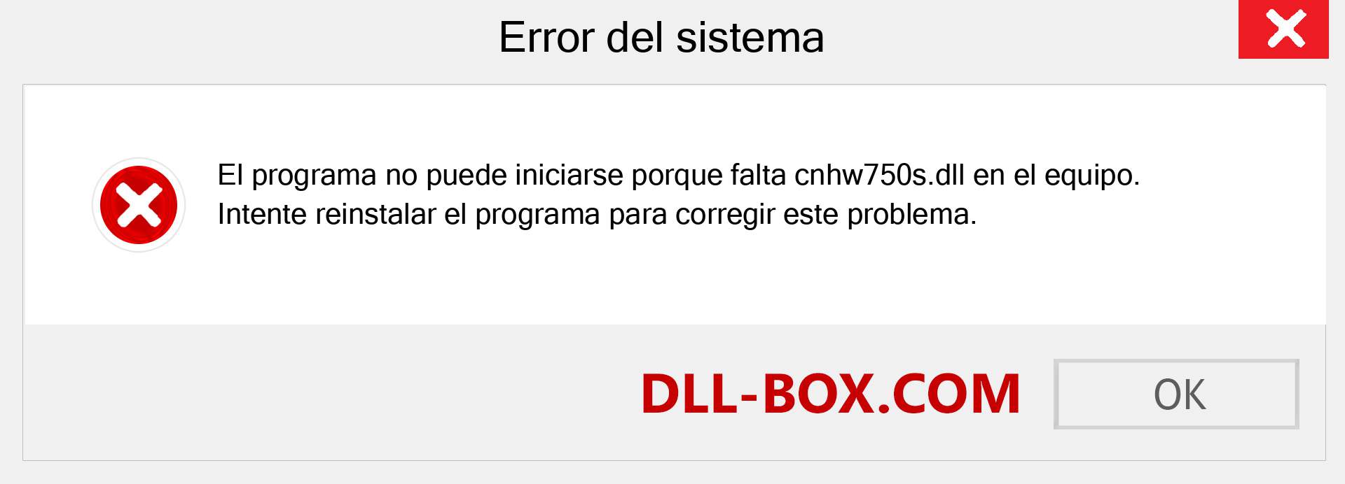 ¿Falta el archivo cnhw750s.dll ?. Descargar para Windows 7, 8, 10 - Corregir cnhw750s dll Missing Error en Windows, fotos, imágenes