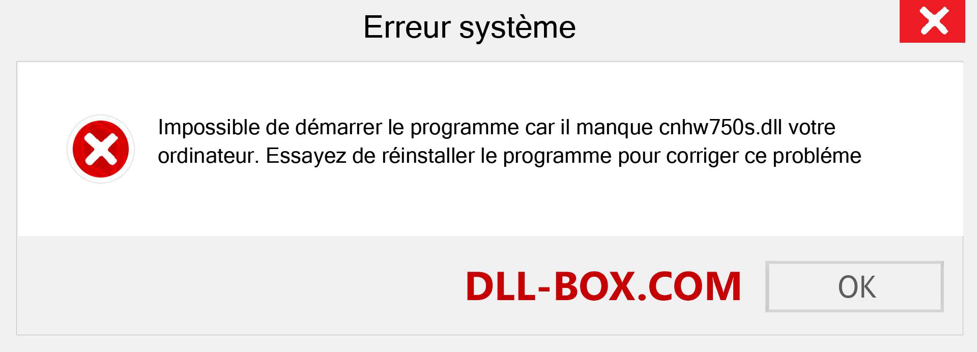 Le fichier cnhw750s.dll est manquant ?. Télécharger pour Windows 7, 8, 10 - Correction de l'erreur manquante cnhw750s dll sur Windows, photos, images