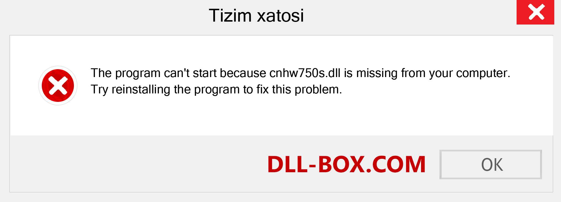 cnhw750s.dll fayli yo'qolganmi?. Windows 7, 8, 10 uchun yuklab olish - Windowsda cnhw750s dll etishmayotgan xatoni tuzating, rasmlar, rasmlar